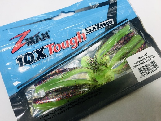 Minnow Z 3” # Red Gliter/Light Green