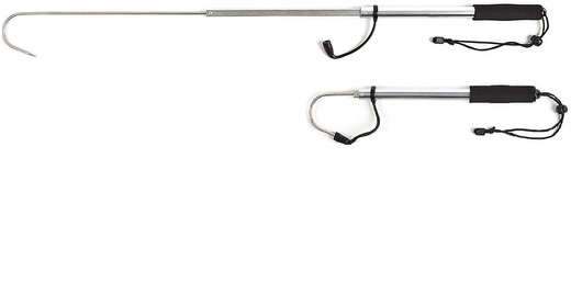 Багорик алюминиевый, телескопический, с неопреновой ручкой, 35-80 см, цв. серебро