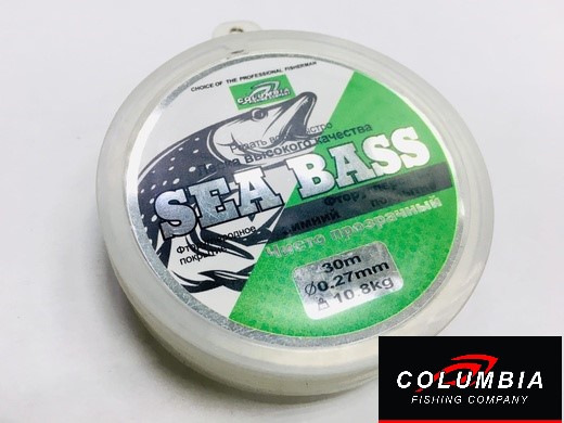 Леска Sea Bass 30м, 0,27мм, 10,8кг, цвет чисто прозрачный