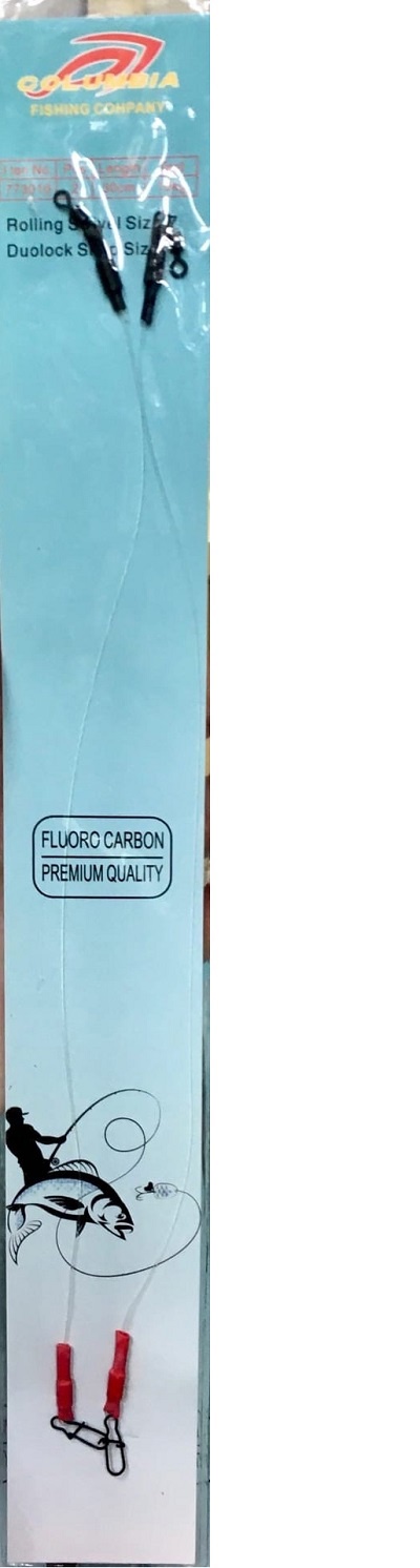 Поводок оснащенный флюорокарбон. 2 шт./уп. 30 см, 10 кг.