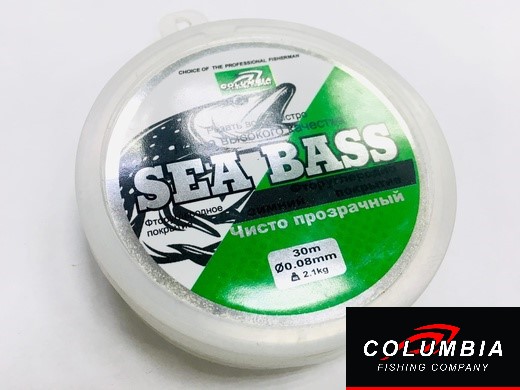 Леска Sea Bass 30м, 0,08мм, 2,1кг, цвет чисто прозрачный